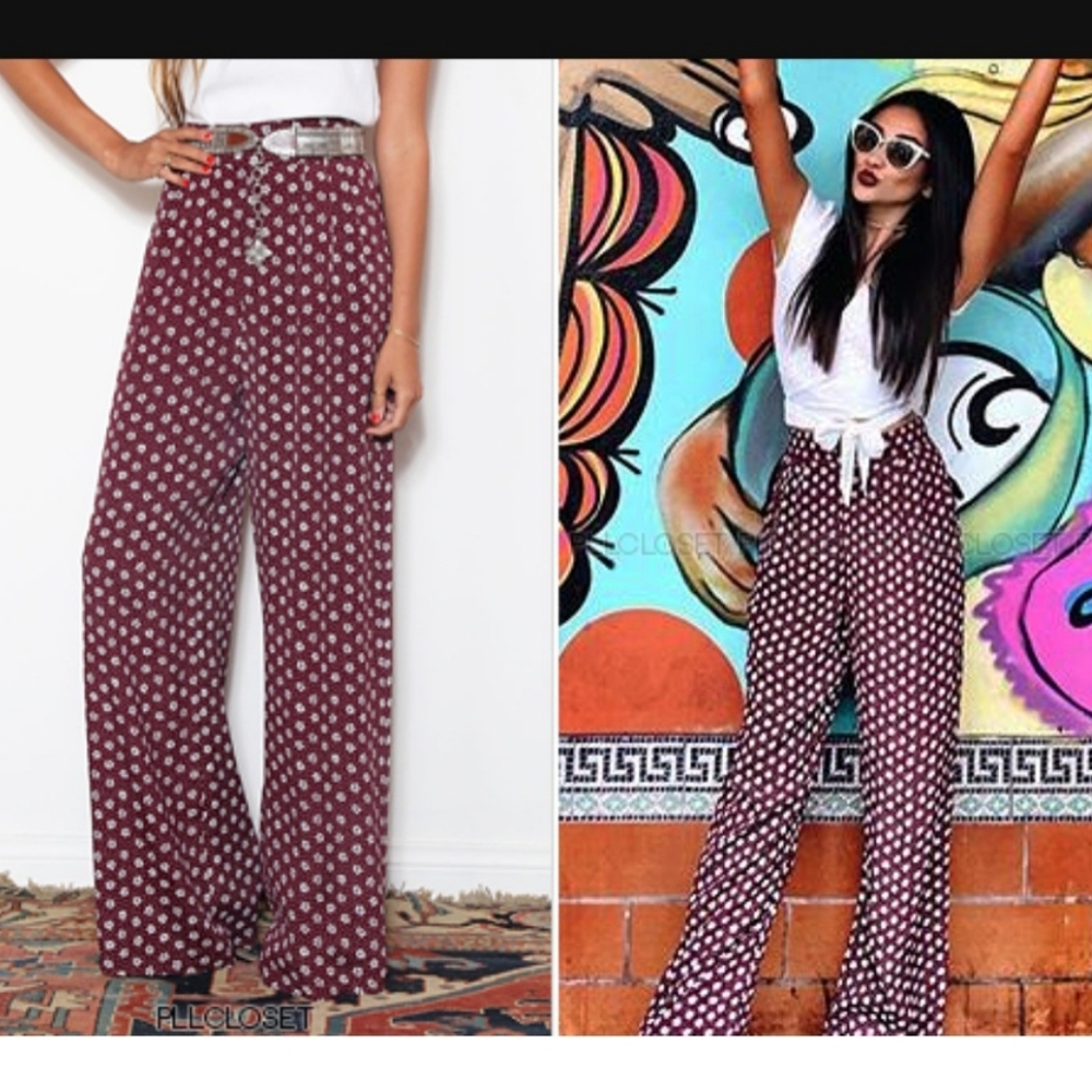 Flynn Skye Just High Pants in Ruby Daisy NWOT M ASO Shay Mitchell
